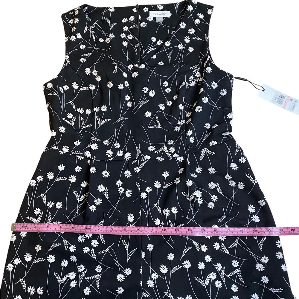 Calvin Klein Black & White Sleeveless Wide leg Jumpsuit Women’s Size 10 NWT - Picture 7 of 16